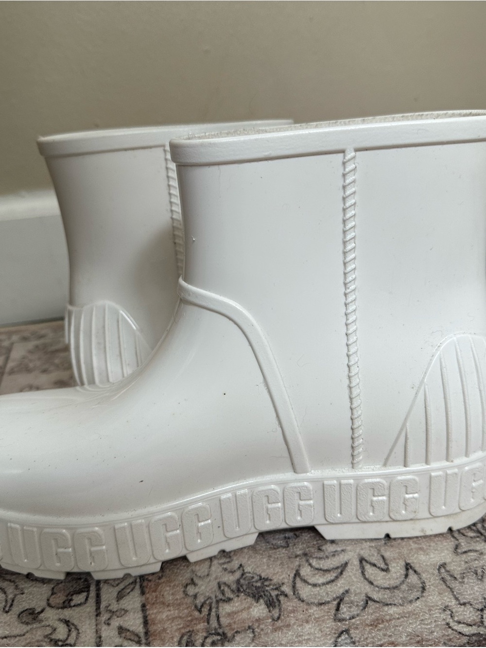 UGG White Rain Boots